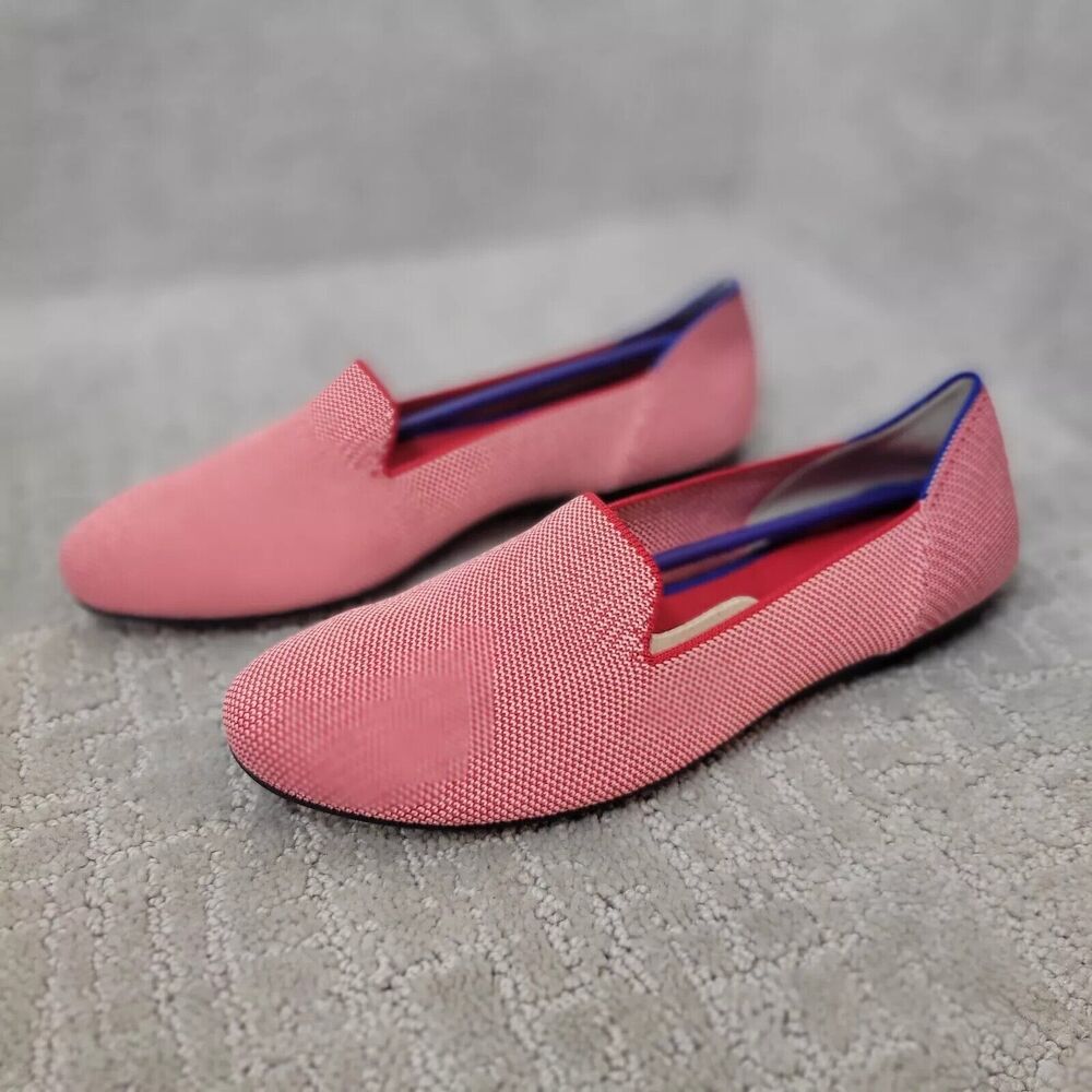 Rothy's The Loafers Women's Size 8 US Red Lollipop Textile Slip On Flat Shoes - Picture 2 of 11
